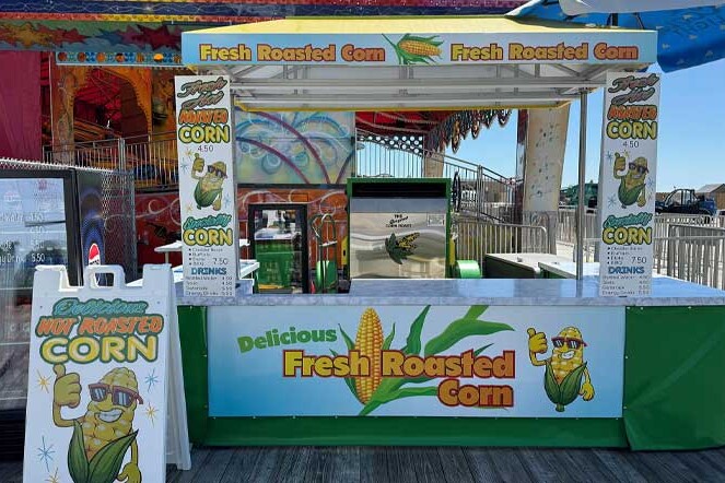 Roasted Corn stand on Casino Pier