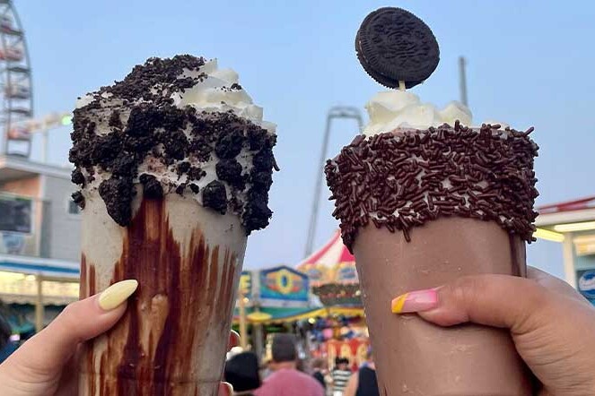 Ice cream cones from Waffles & Ice Cream, a Seaside Heights boardwalk food favorite